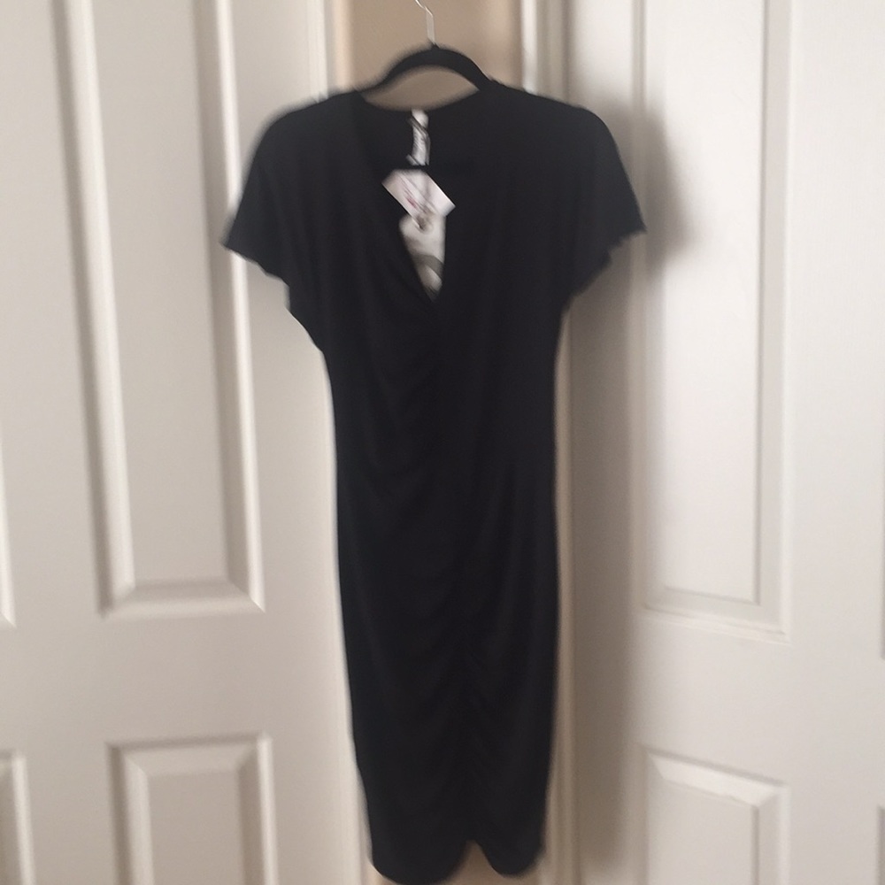 Black Flutter Sleeve Dresd